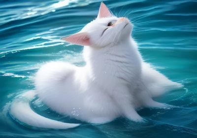 新手铲屎官第一次给猫咪洗澡，猫咪湿透后表情委屈，画面温馨幽默，养猫新手教程视频