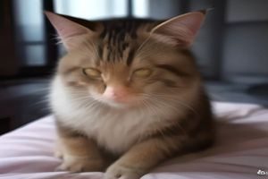 苏格兰折耳猫坐姿端正，双耳向前折叠贴近头部，表情憨厚，品种图鉴猫咪视频