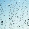 读者南窗听雨的圆形头像，雨滴挂在玻璃窗上的特写画面